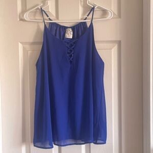Women's Blue Sleeveless Top